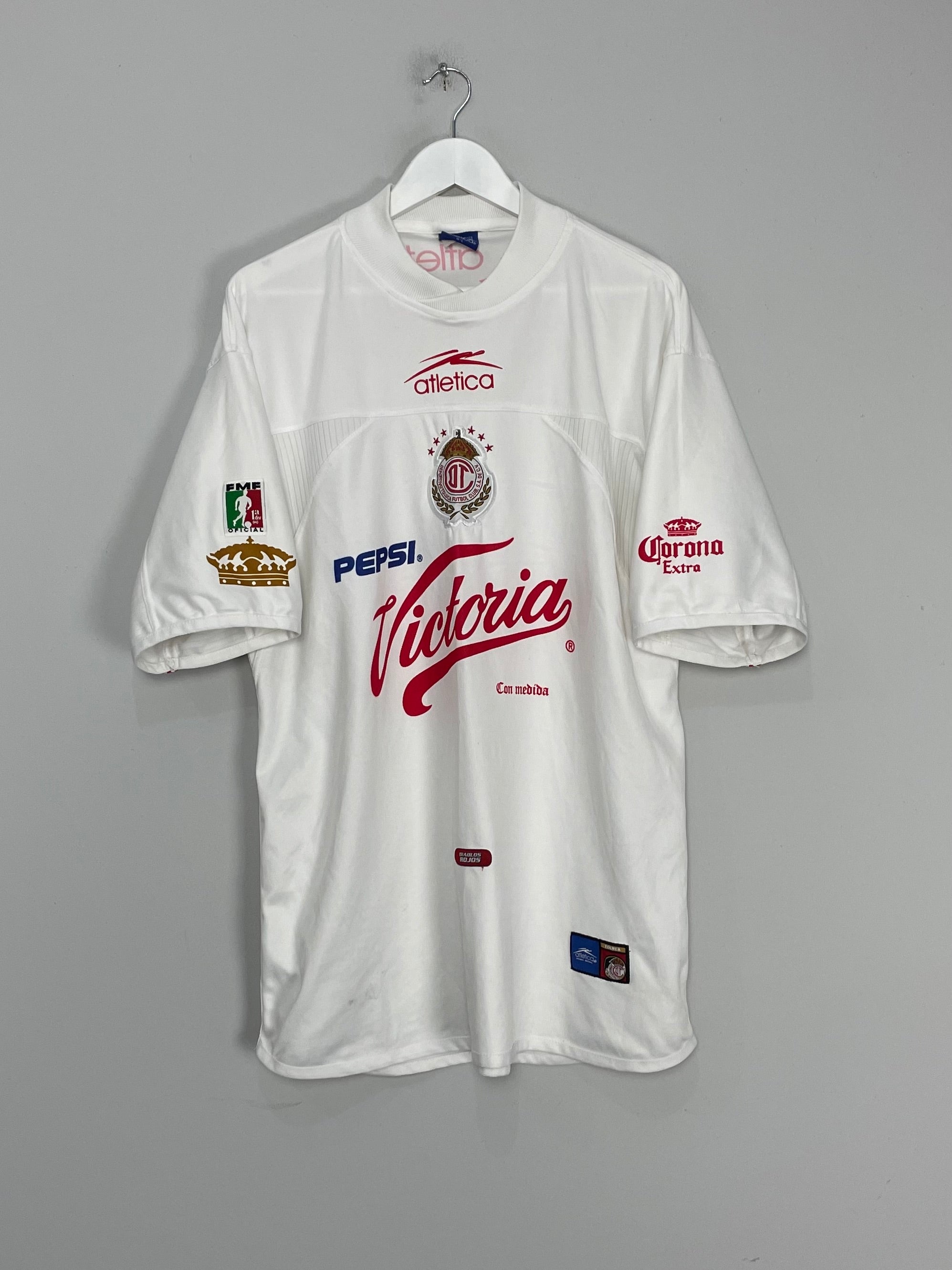 Shop 2000/01 TOLUCA AWAY SHIRT (L) ATLETICA, classic football shirts, vintage football shirts & retro soccer jerseys at Cult Kits