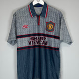 1995/96 MANCHESTER UNITED CANTONA #7 AWAY SHIRT (M) UMBRO