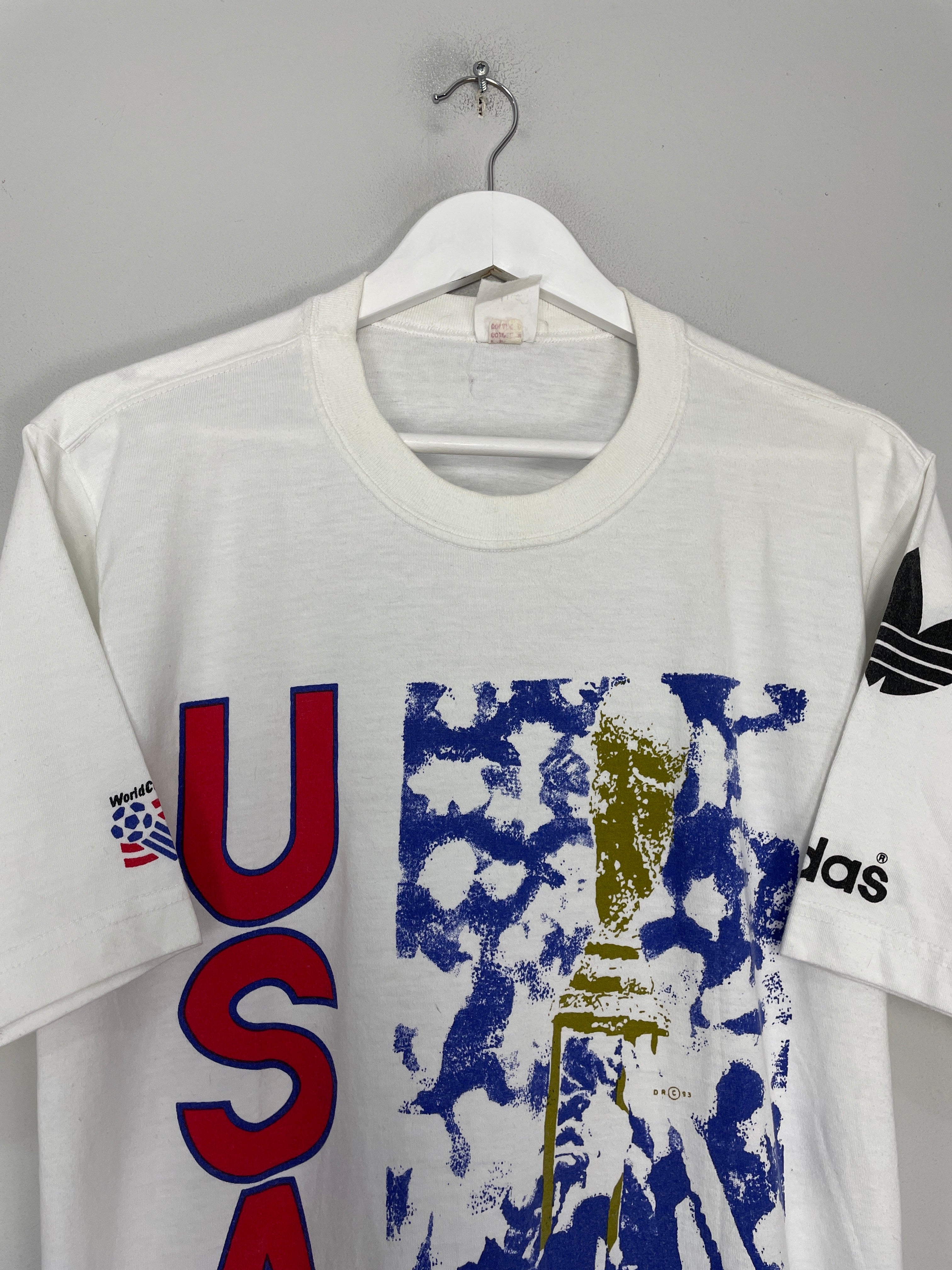 Shop 1994 USA WORLD CUP T-SHIRT (M) ADIDAS, classic football shirts, vintage football shirts & retro soccer jerseys at Cult Kits