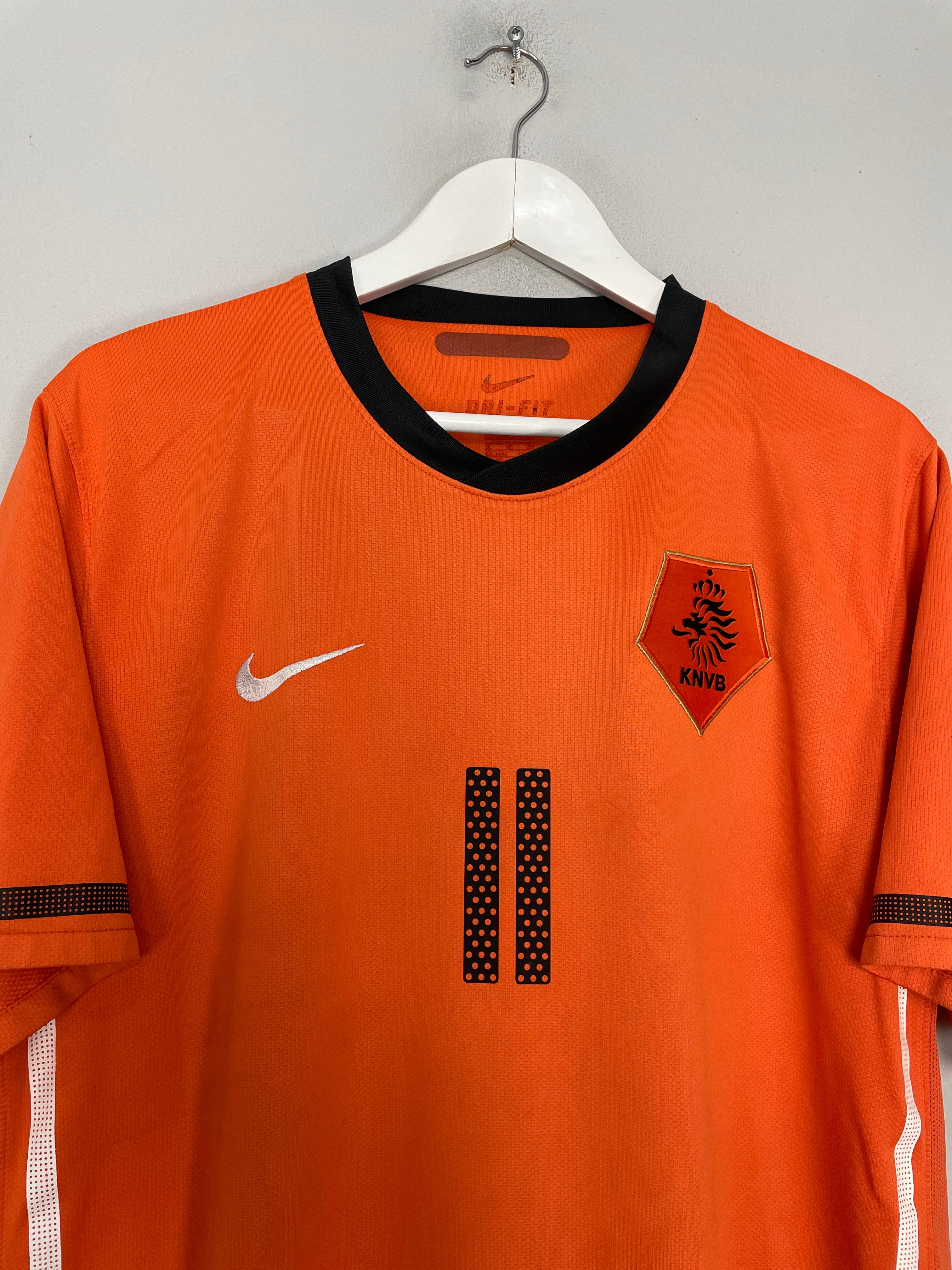Shop 2010/11 NETHERLANDS ROBBEN #11 HOME SHIRT (XL) NIKE, classic football shirts, vintage football shirts & retro soccer jerseys at Cult Kits