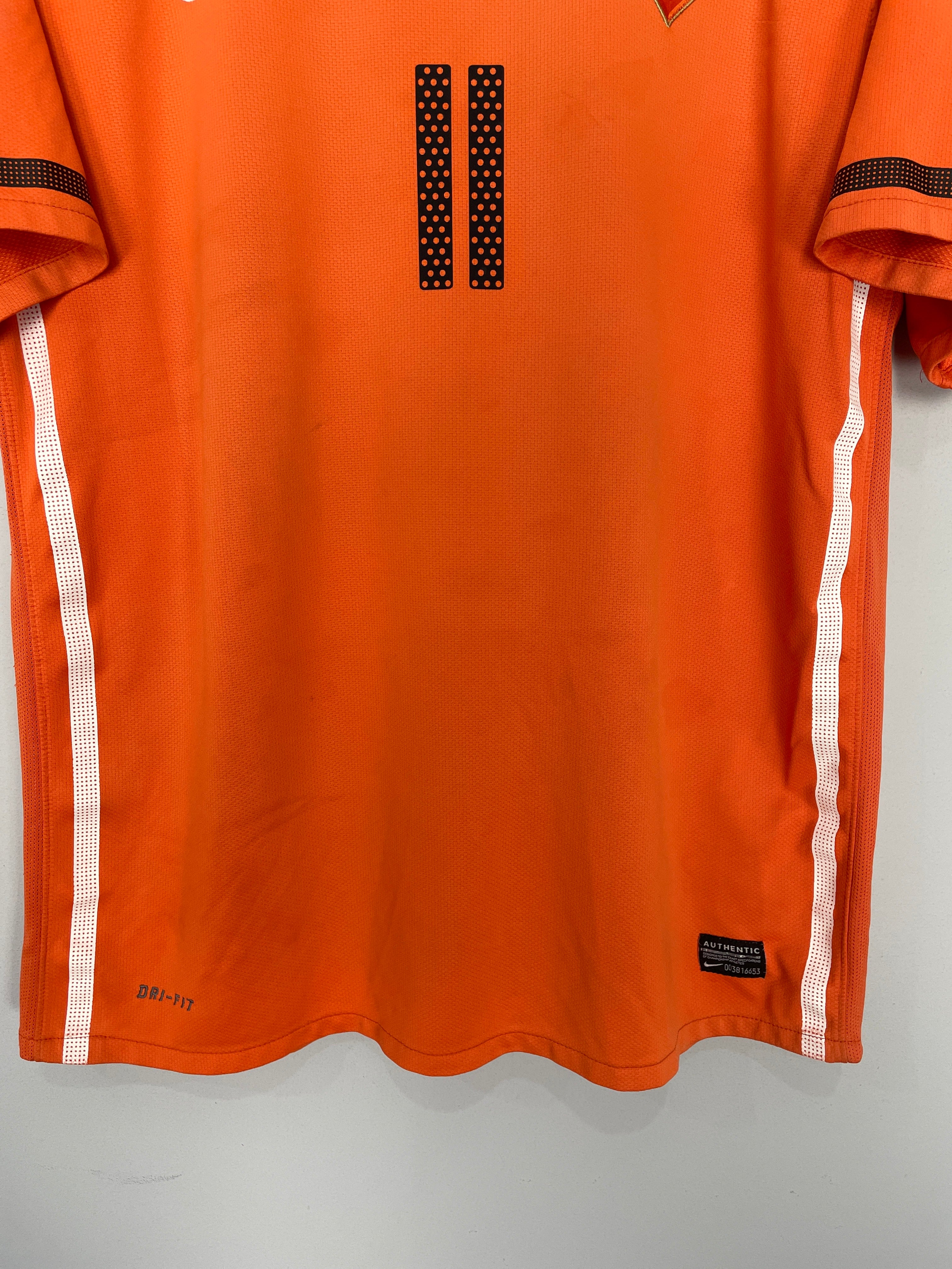 Shop 2010/11 NETHERLANDS ROBBEN #11 HOME SHIRT (XL) NIKE, classic football shirts, vintage football shirts & retro soccer jerseys at Cult Kits