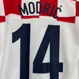 Shop 2008/09 CROATIA MODRIC #14 HOME SHIRT (M) NIKE, classic football shirts, vintage football shirts & retro soccer jerseys at Cult Kits