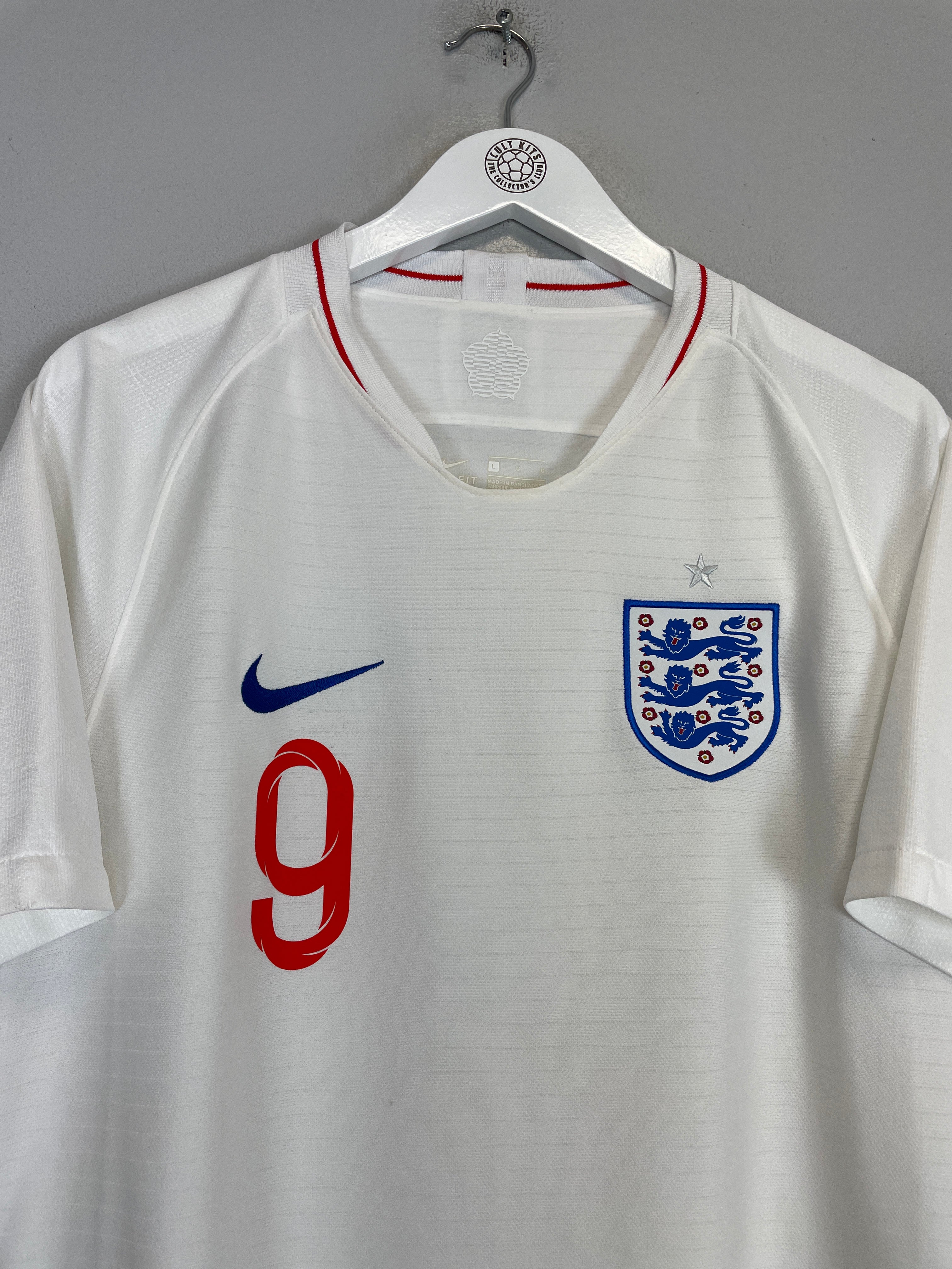 Shop 2018/19 ENGLAND KANE #9 HOME SHIRT (L) NIKE, classic football shirts, vintage football shirts & retro soccer jerseys at Cult Kits