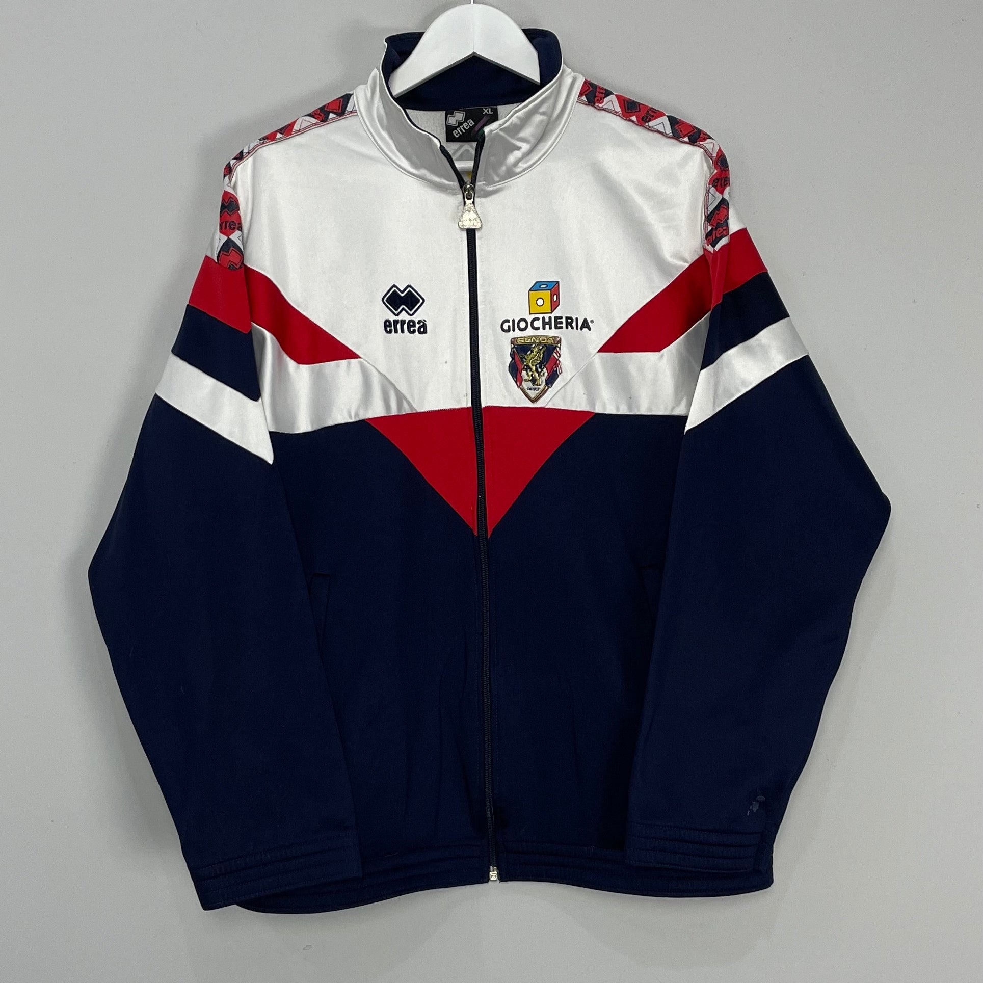Shop 1994/95 GENOA TRACKSUIT TOP (XL) ERREA, classic football shirts, vintage football shirts & retro soccer jerseys at Cult Kits