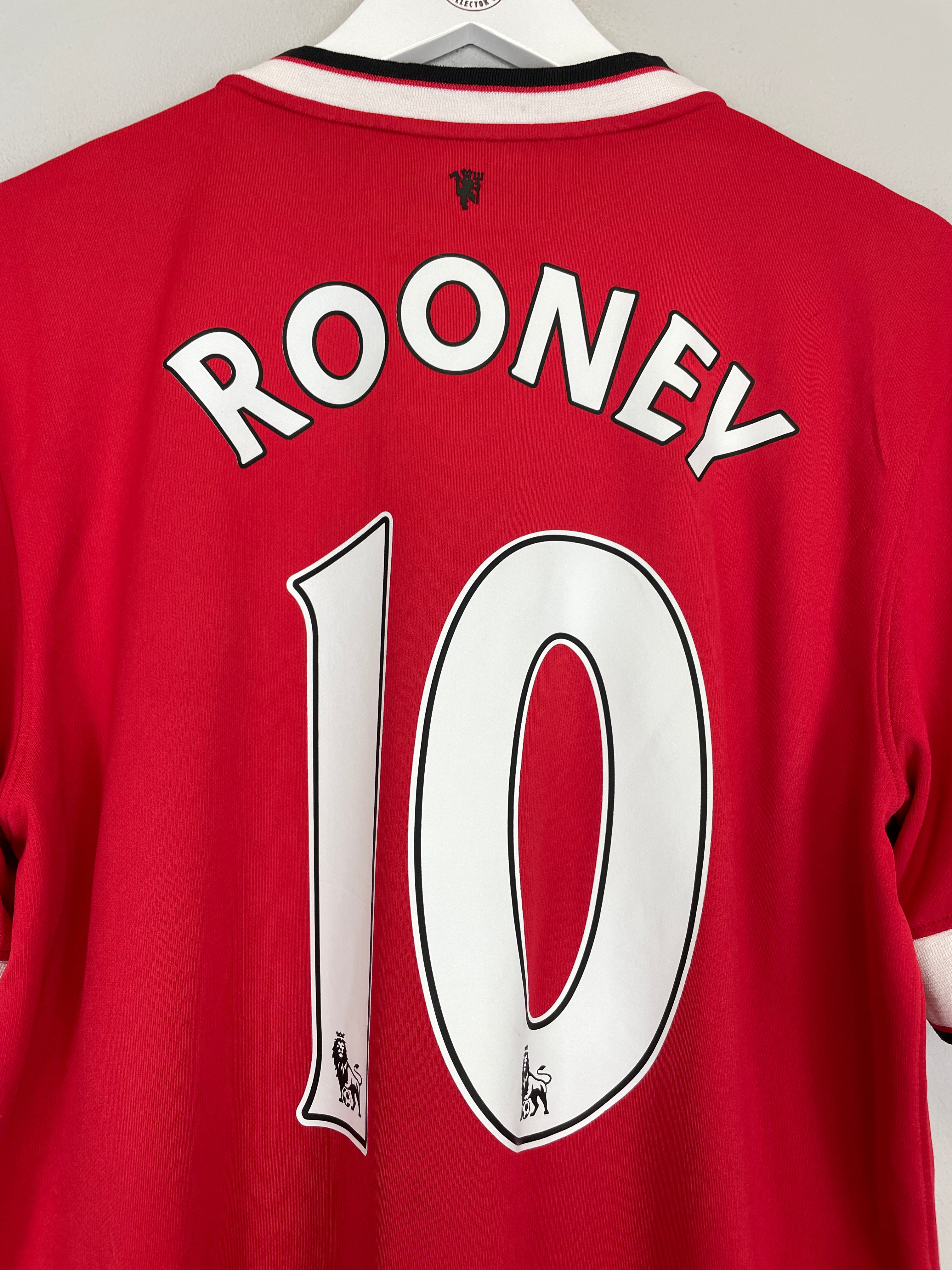 Shop 2014/15 MANCHESTER UNITED ROONEY #10 HOME SHIRT (L) ADIDAS, classic football shirts, vintage football shirts & retro soccer jerseys at Cult Kits