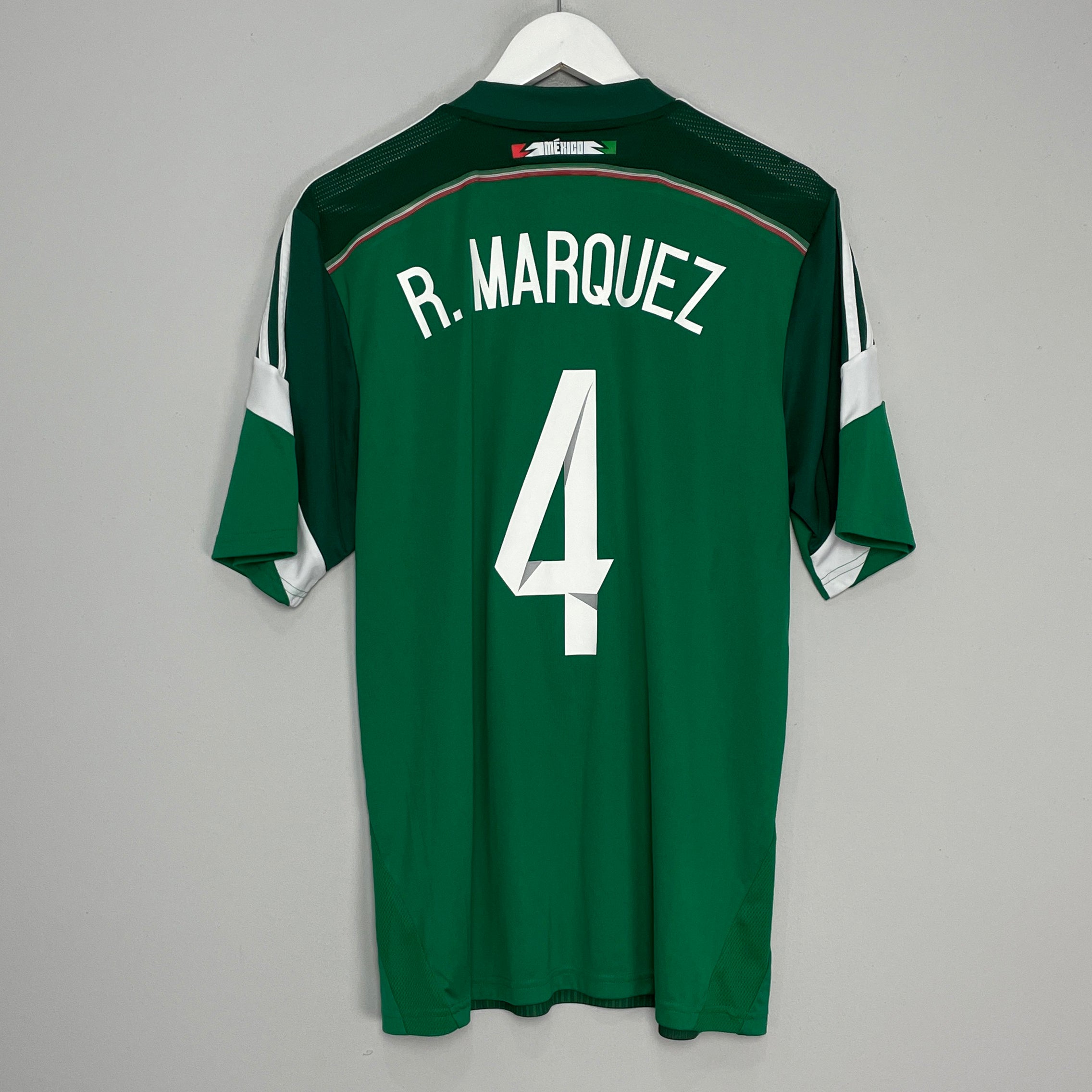Shop 2014/15 MEXICO R.MARQUEZ #4 HOME SHIRT (L) ADIDAS, classic football shirts, vintage football shirts & retro soccer jerseys at Cult Kits