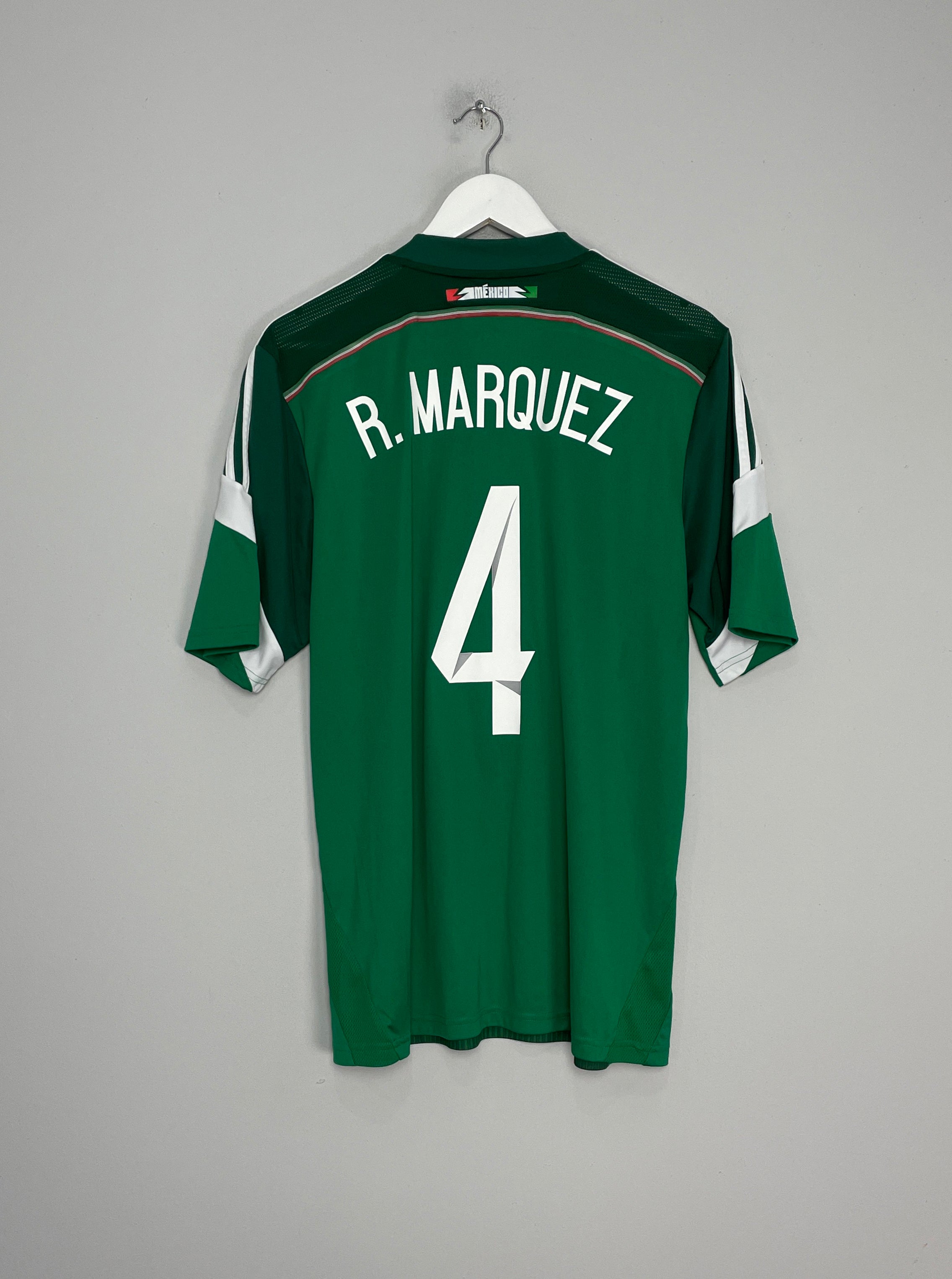Shop 2014/15 MEXICO R.MARQUEZ #4 HOME SHIRT (L) ADIDAS, classic football shirts, vintage football shirts & retro soccer jerseys at Cult Kits