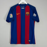 Shop 2016/17 BARCELONA MESSI #10 HOME SHIRT (M) NIKE, classic football shirts, vintage football shirts & retro soccer jerseys at Cult Kits