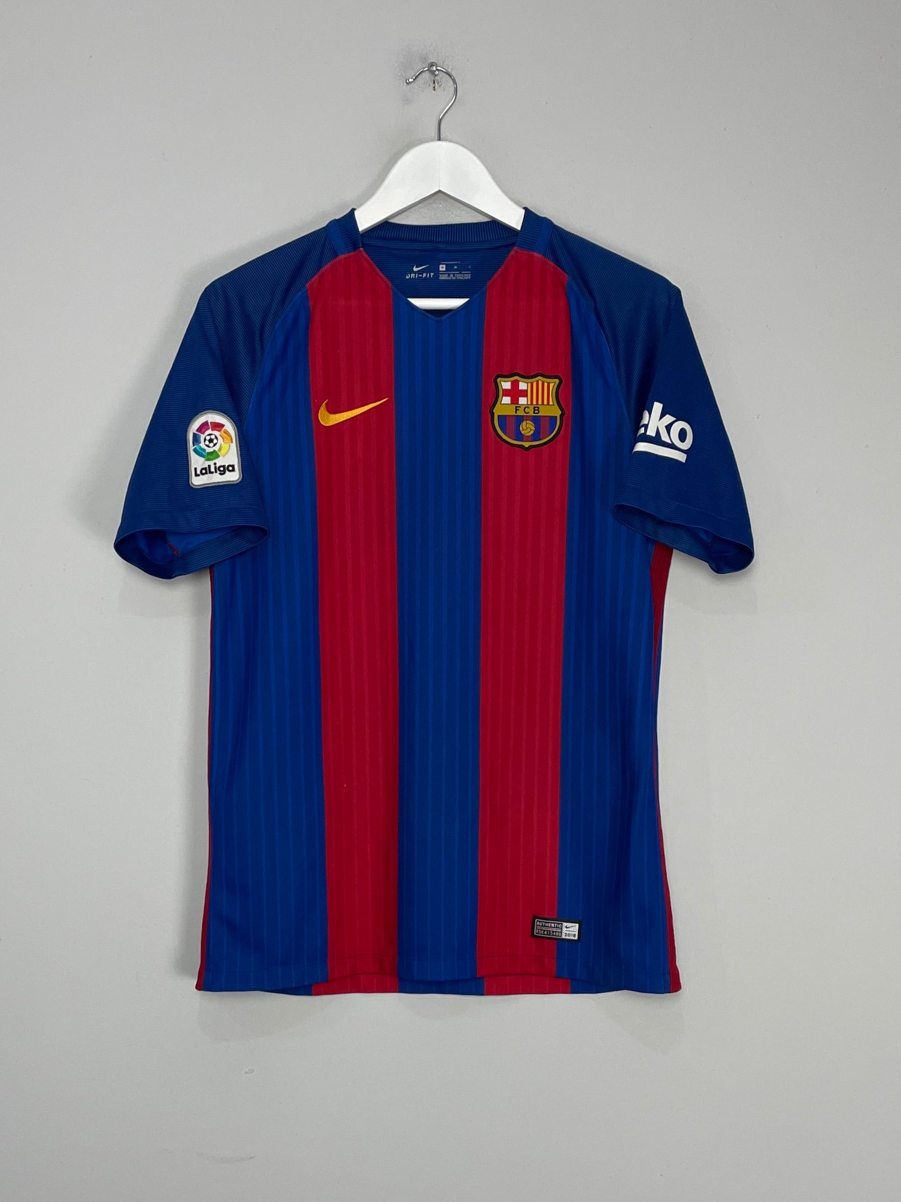 Shop 2016/17 BARCELONA MESSI #10 HOME SHIRT (M) NIKE, classic football shirts, vintage football shirts & retro soccer jerseys at Cult Kits