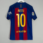 Shop 2016/17 BARCELONA MESSI #10 HOME SHIRT (M) NIKE, classic football shirts, vintage football shirts & retro soccer jerseys at Cult Kits