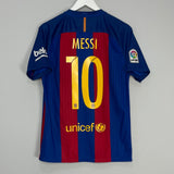 Shop 2016/17 BARCELONA MESSI #10 HOME SHIRT (M) NIKE, classic football shirts, vintage football shirts & retro soccer jerseys at Cult Kits