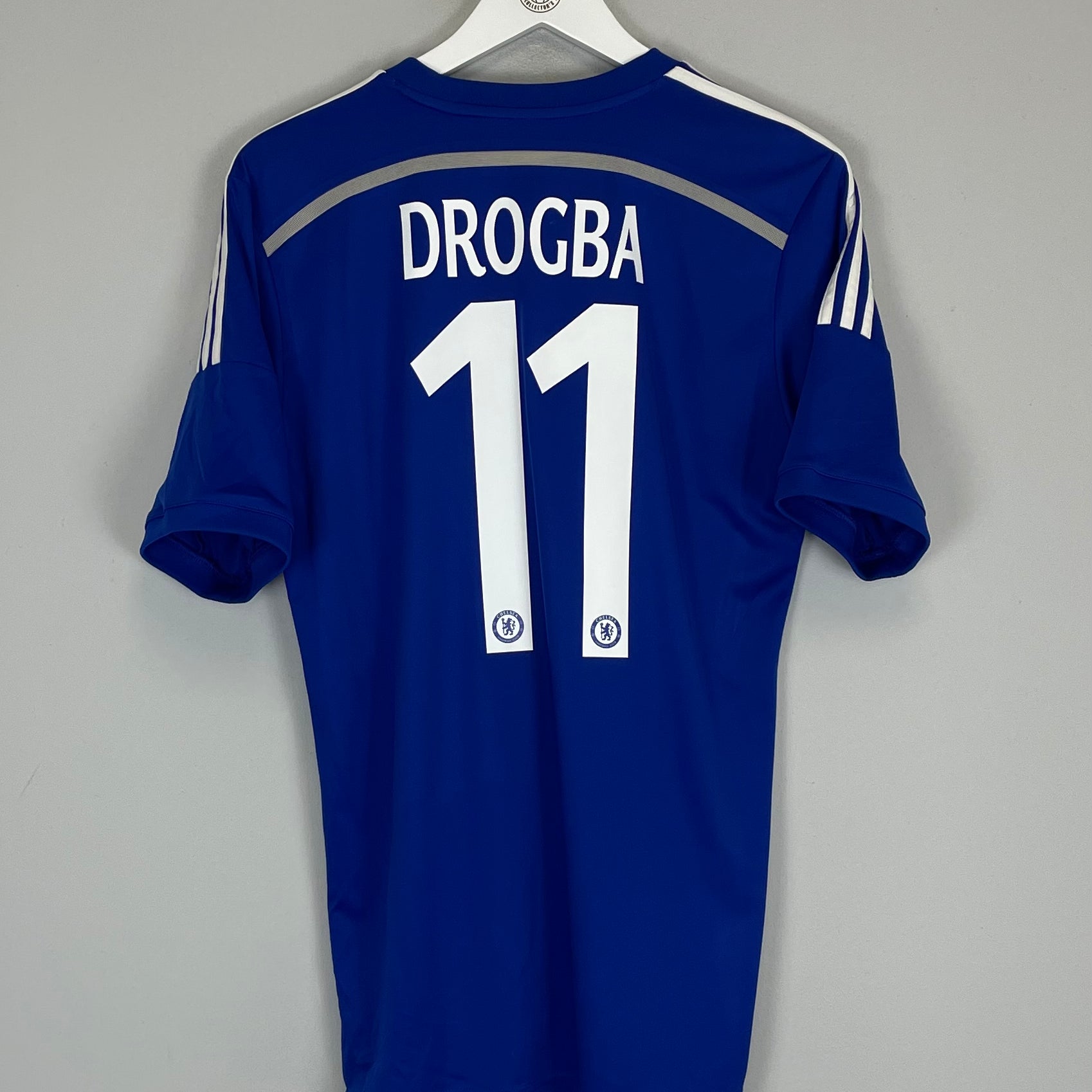 Shop 2014/15 CHELSEA DROGBA #11 HOME SHIRT (M) ADIDAS, classic football shirts, vintage football shirts & retro soccer jerseys at Cult Kits