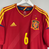Shop 2012/13 SPAIN A.INIESTA #6 HOME SHIRT (L) ADIDAS, classic football shirts, vintage football shirts & retro soccer jerseys at Cult Kits