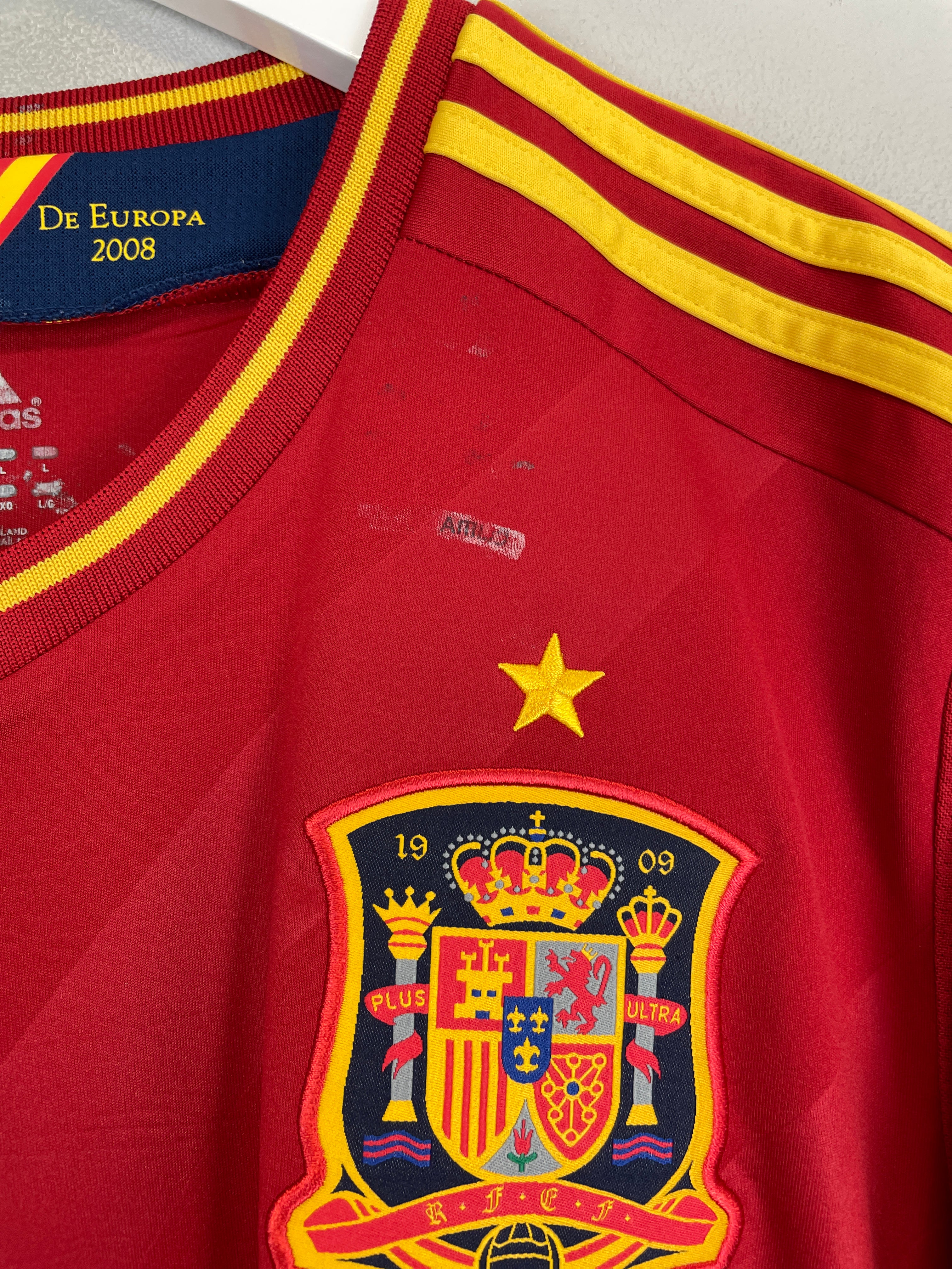 Shop 2012/13 SPAIN A.INIESTA #6 HOME SHIRT (L) ADIDAS, classic football shirts, vintage football shirts & retro soccer jerseys at Cult Kits