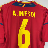 Shop 2012/13 SPAIN A.INIESTA #6 HOME SHIRT (L) ADIDAS, classic football shirts, vintage football shirts & retro soccer jerseys at Cult Kits
