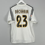 Shop 2003/04 REAL MADRID BECKHAM #23 HOME SHIRT (L) ADIDAS, classic football shirts, vintage football shirts & retro soccer jerseys at Cult Kits