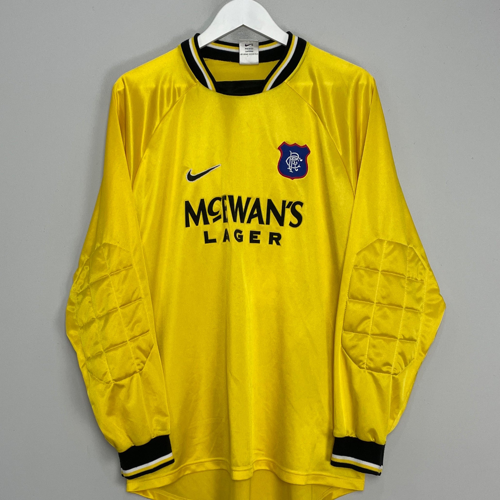 Shop 1997/98 RANGERS GK SHIRT (L) NIKE, classic football shirts, vintage football shirts & retro soccer jerseys at Cult Kits