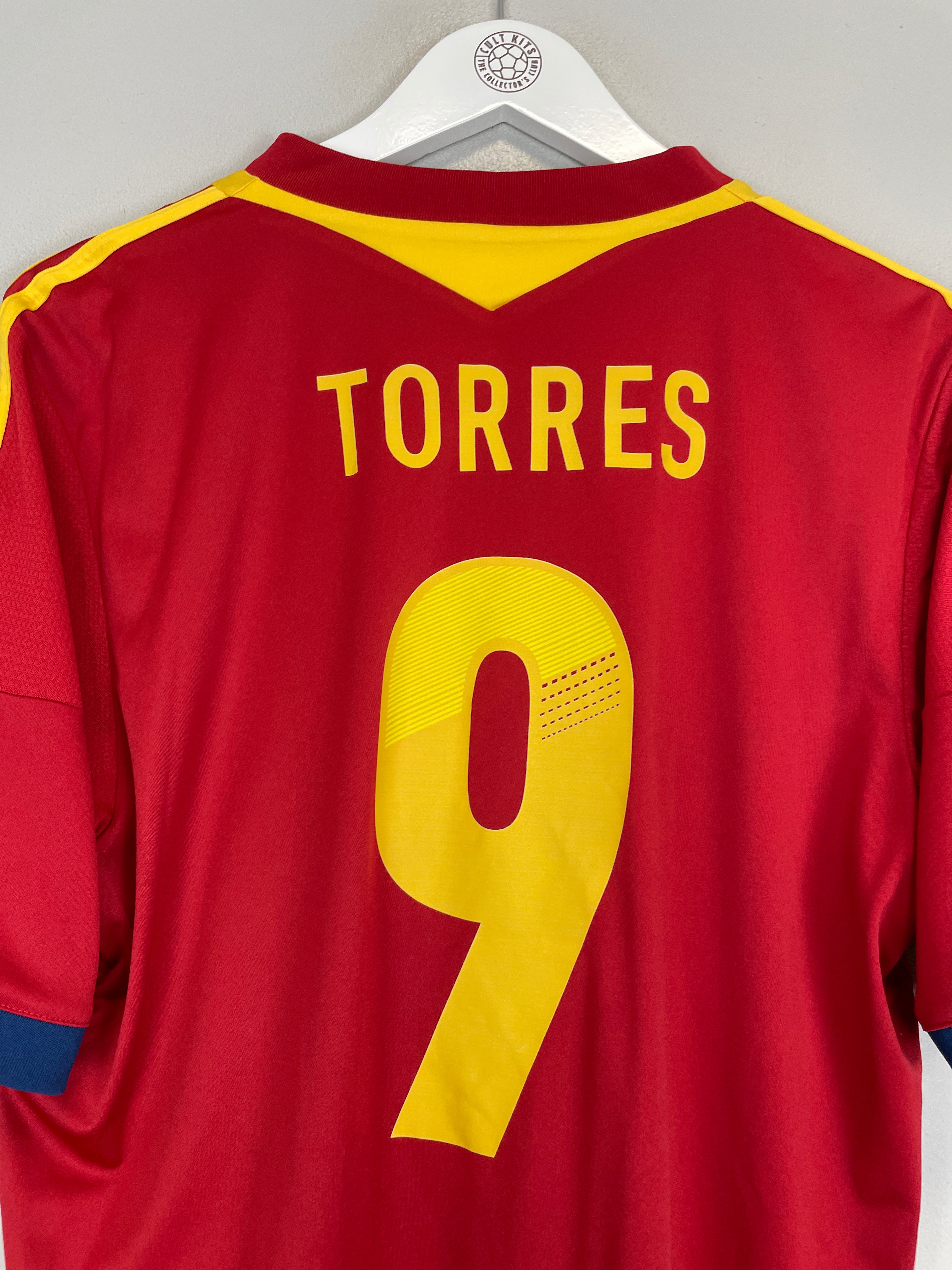 Shop 2013/14 SPAIN TORRES #9 HOME SHIRT (L) ADIDAS, classic football shirts, vintage football shirts & retro soccer jerseys at Cult Kits