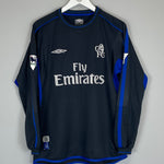 Shop 2002/04 CHELSEA ZOLA #25 L/S AWAY SHIRT (M) UMBRO, classic football shirts, vintage football shirts & retro soccer jerseys at Cult Kits