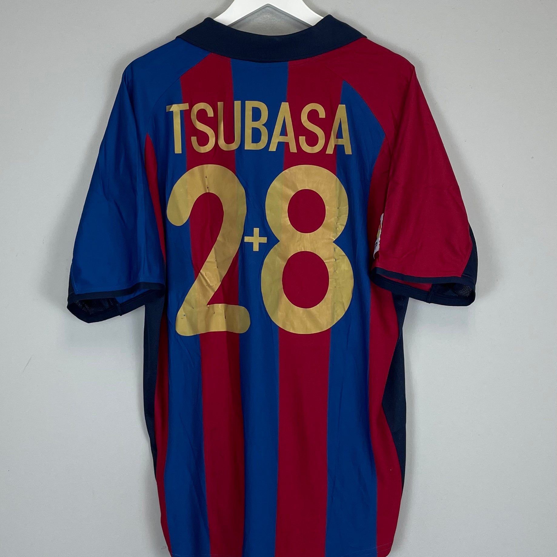 Shop 2001/02 BARCELONA TSUBASA #28 HOME SHIRT (XL) NIKE, classic football shirts, vintage football shirts & retro soccer jerseys at Cult Kits