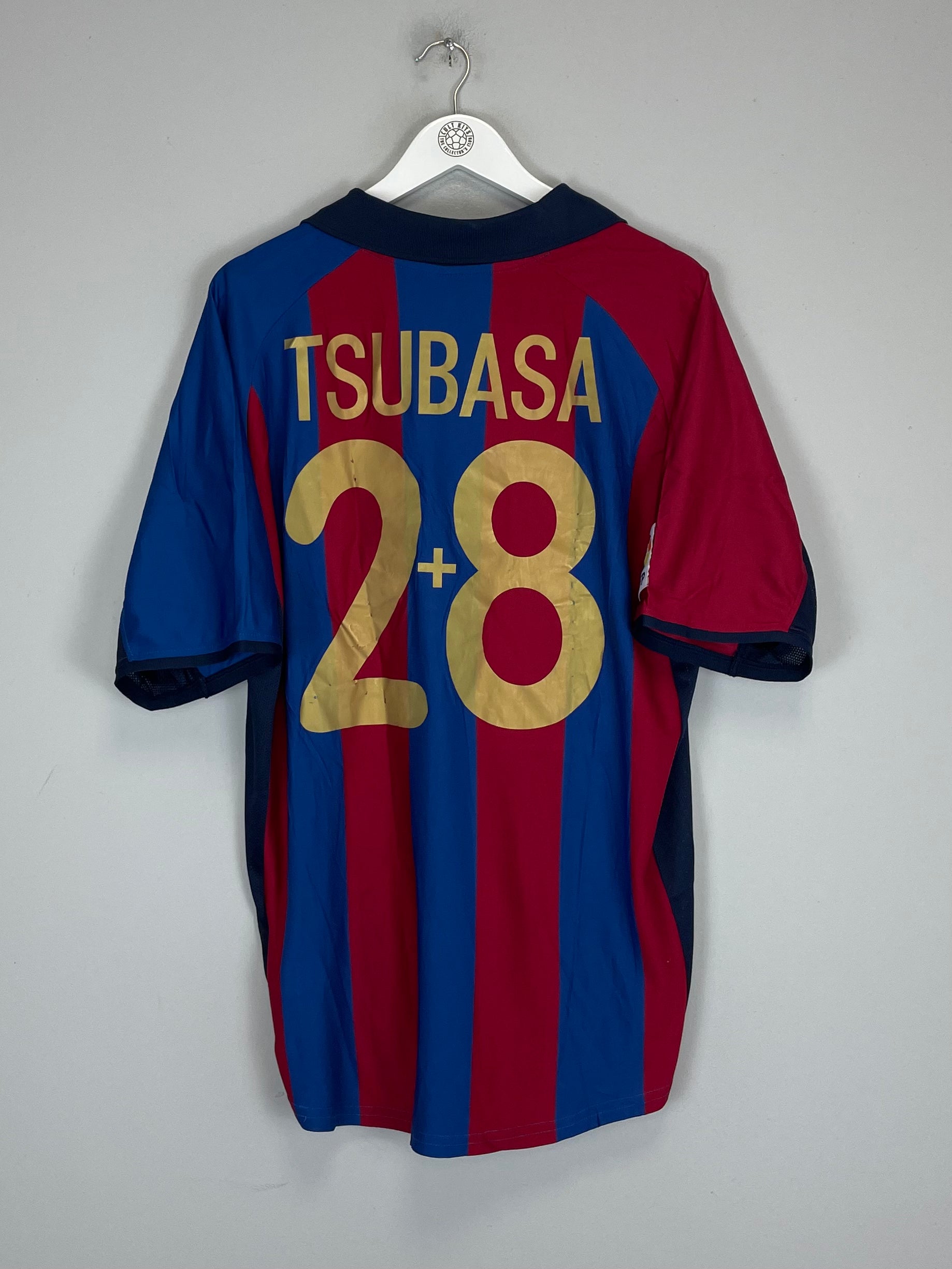 Shop 2001/02 BARCELONA TSUBASA #28 HOME SHIRT (XL) NIKE, classic football shirts, vintage football shirts & retro soccer jerseys at Cult Kits