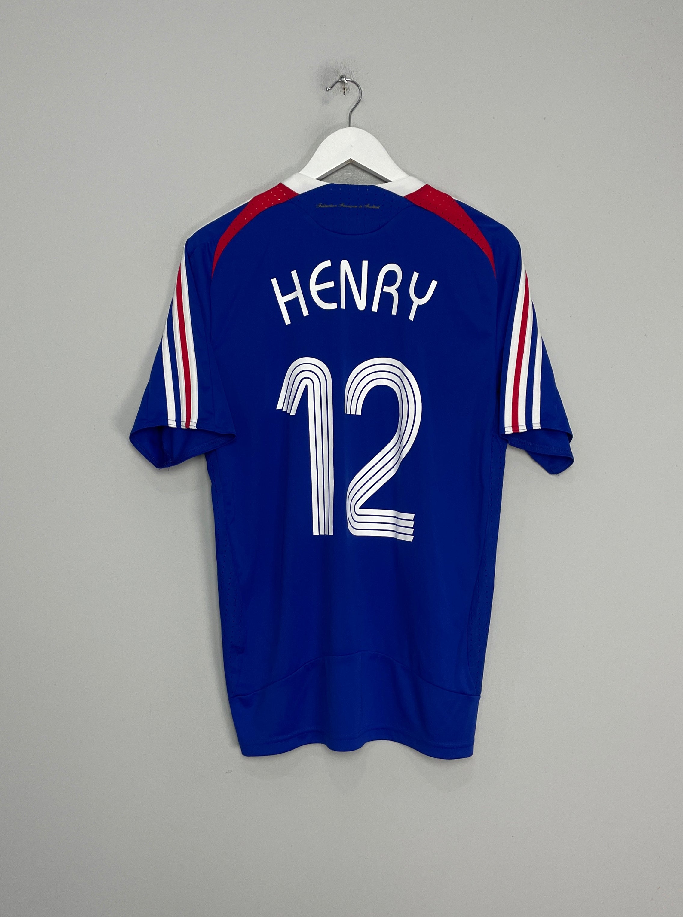 Shop 2007/08 FRANCE HENRY #12 HOME SHIRT (M) ADIDAS, classic football shirts, vintage football shirts & retro soccer jerseys at Cult Kits