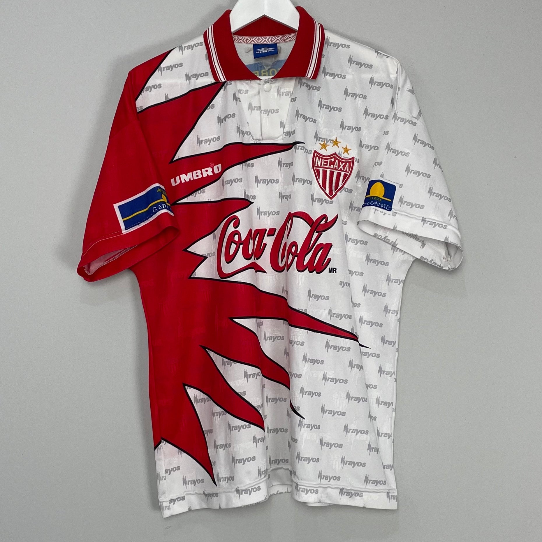 Shop 1999 NECAXA HOME SHIRT (L) UMBRO, classic football shirts, vintage football shirts & retro soccer jerseys at Cult Kits
