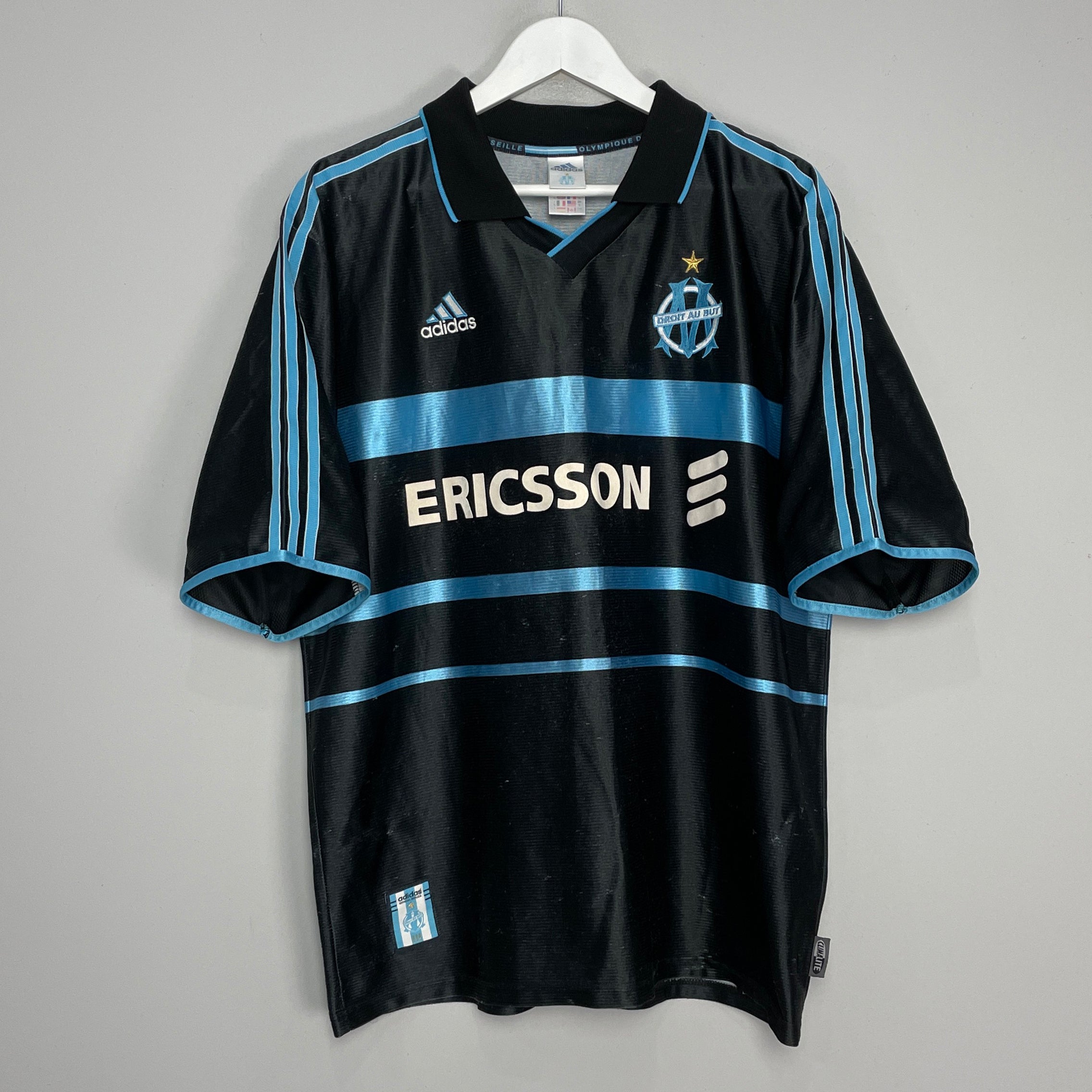 Shop 1999/00 MARSEILLE THIRD SHIRT (XL) ADIDAS, classic football shirts, vintage football shirts & retro soccer jerseys at Cult Kits