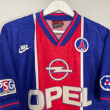Shop 1995/96 PSG HOME SHIRT (L) NIKE, classic football shirts, vintage football shirts & retro soccer jerseys at Cult Kits