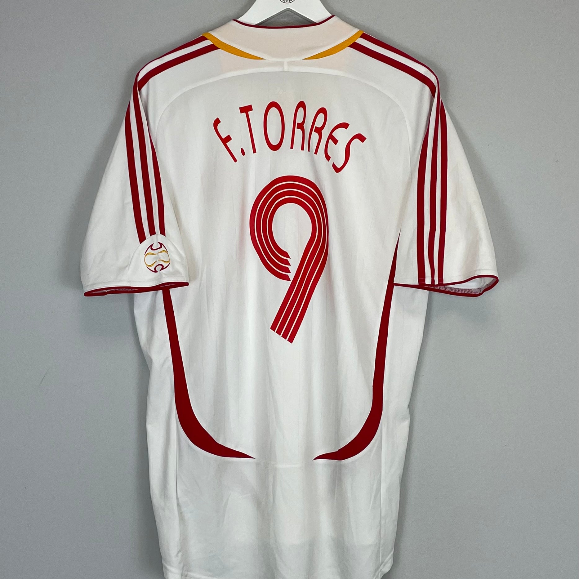 Shop 2006/08 SPAIN F.TORRES #9 AWAY SHIRT (L) ADIDAS, classic football shirts, vintage football shirts & retro soccer jerseys at Cult Kits