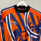 Shop 1997/98 BARCELONA #25 *PLAYER ISSUE* GK SHIRT (XL) KAPPA, classic football shirts, vintage football shirts & retro soccer jerseys at Cult Kits