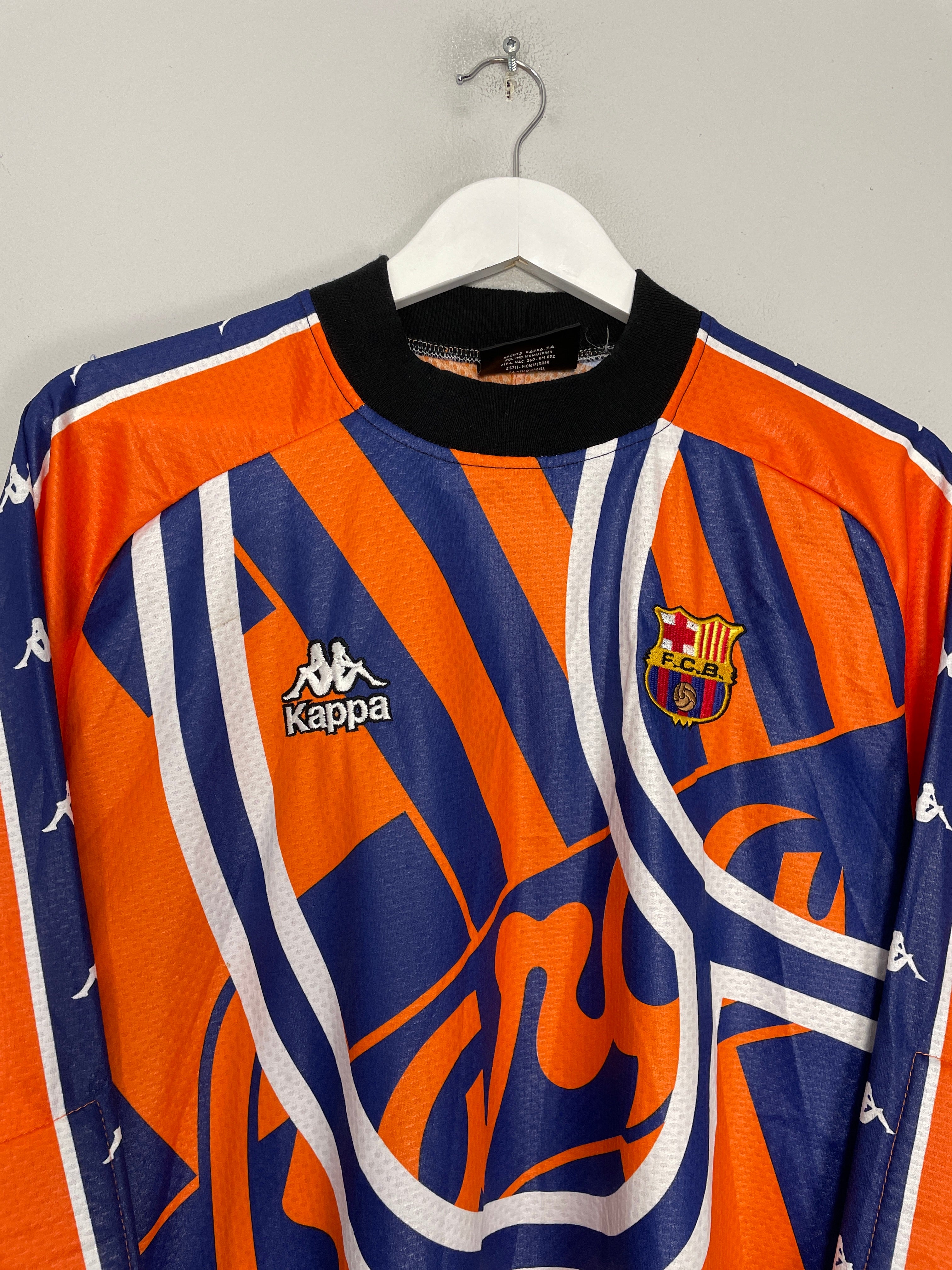 Shop 1997/98 BARCELONA #25 *PLAYER ISSUE* GK SHIRT (XL) KAPPA, classic football shirts, vintage football shirts & retro soccer jerseys at Cult Kits