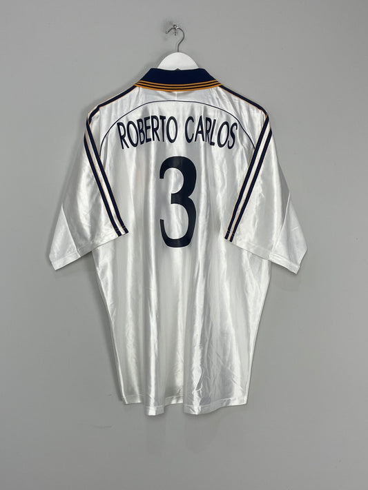 1998/00 REAL MADRID ROBERTO CARLOS HOME SHIRT (XL) ADIDAS
