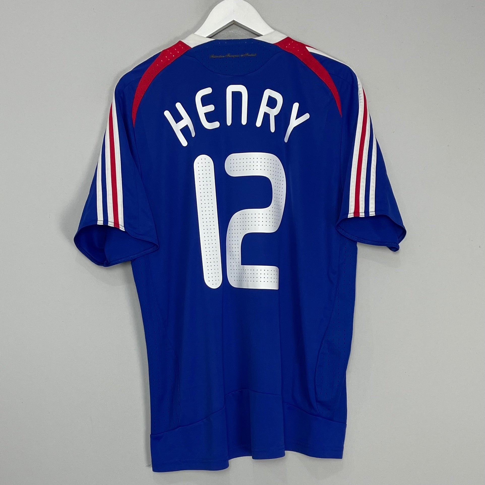 Shop 2007/08 FRANCE HENRY #12 HOME SHIRT (L) ADIDAS, classic football shirts, vintage football shirts & retro soccer jerseys at Cult Kits