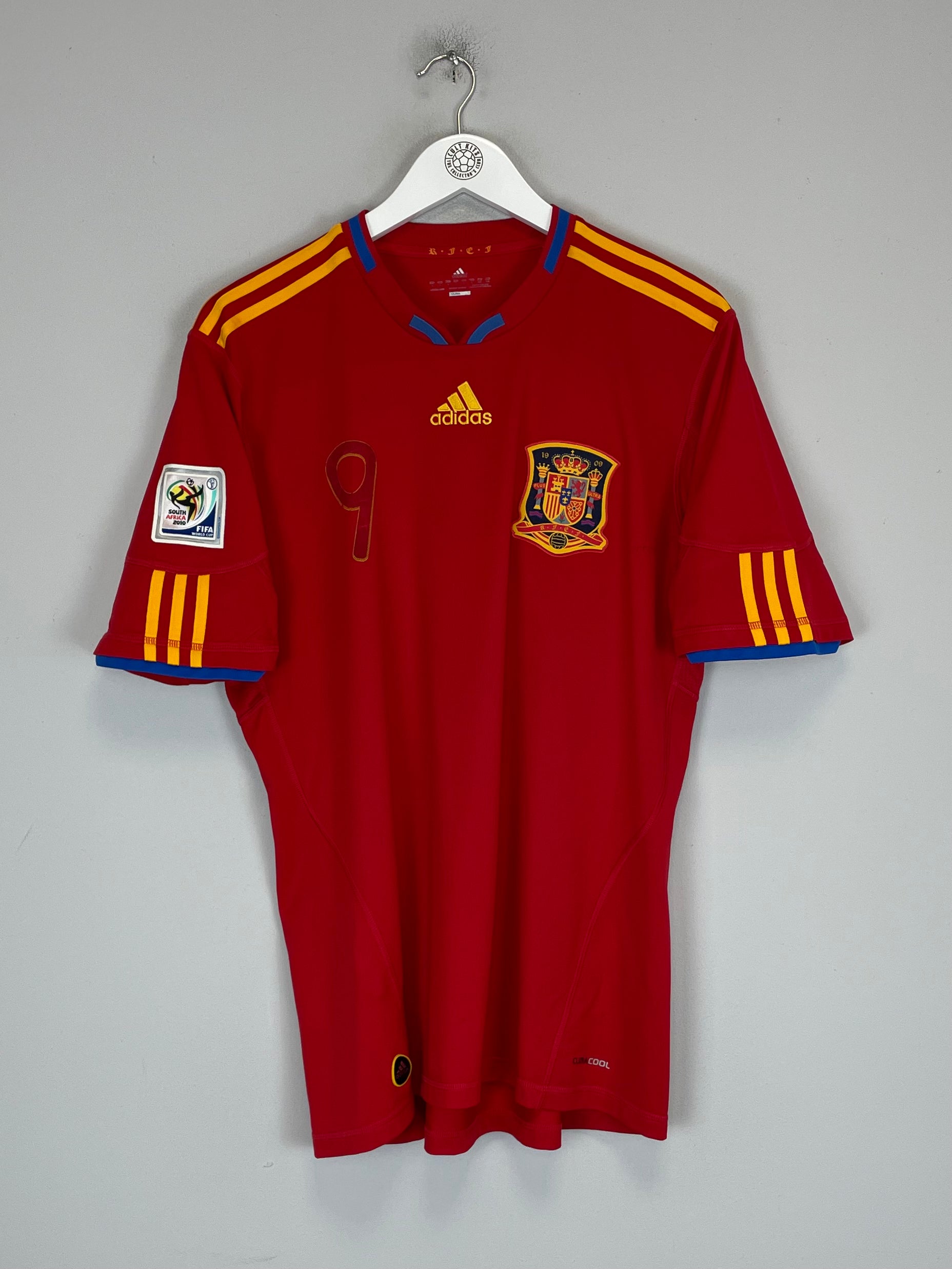 Shop 2010/11 SPAIN TORRES #9 HOME SHIRT (L) ADIDAS, classic football shirts, vintage football shirts & retro soccer jerseys at Cult Kits
