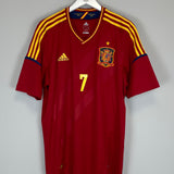2011/12 SPAIN DAVID VILLA #7 HOME SHIRT (XL) ADIDAS