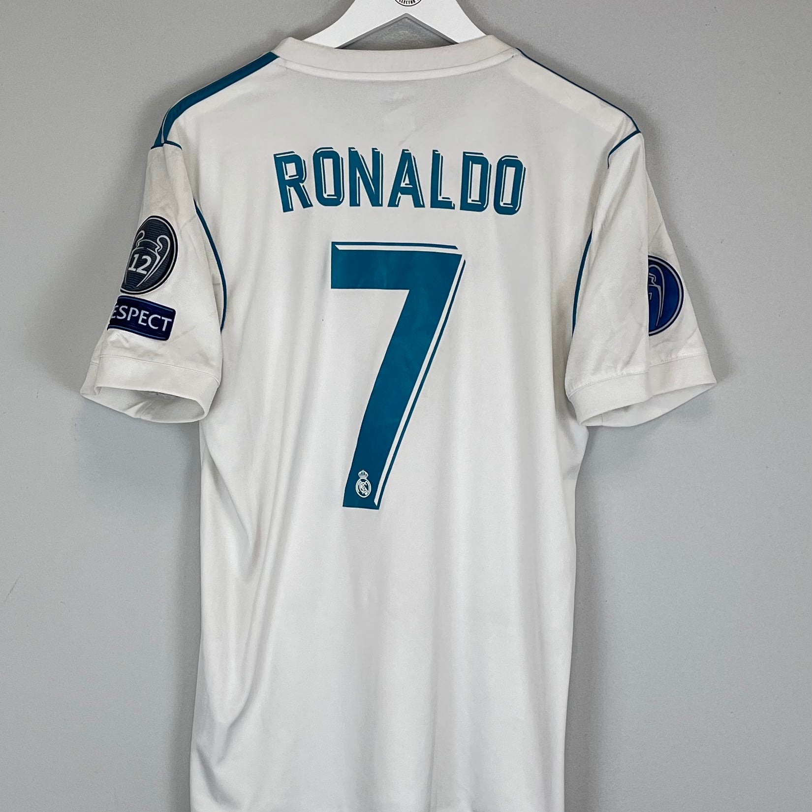 Shop 2017/18 REAL MADRID RONALDO #7 HOME SHIRT (M) ADIDAS, classic football shirts, vintage football shirts & retro soccer jerseys at Cult Kits
