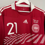Shop 2010/11 DENMARK ERIKSEN #21 *MATCH ISSUE* HOME SHIRT (L) ADIDAS, classic football shirts, vintage football shirts & retro soccer jerseys at Cult Kits
