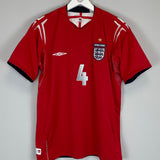 2004/06 ENGLAND GERRARD #4 AWAY SHIRT (M) UMBRO
