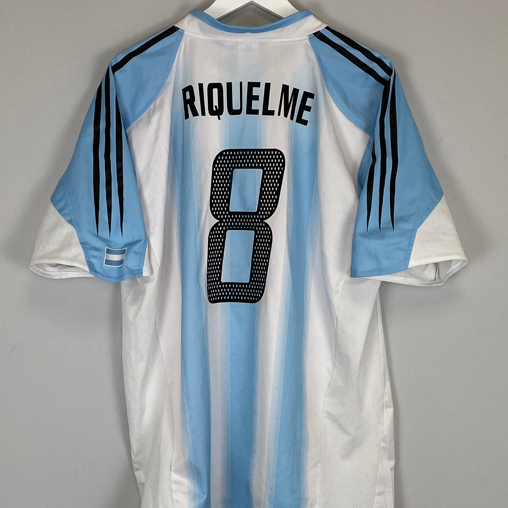 Shop 2004/05 ARGENTINA RIQUELME #8 HOME SHIRT (XL) ADIDAS, classic football shirts, vintage football shirts & retro soccer jerseys at Cult Kits