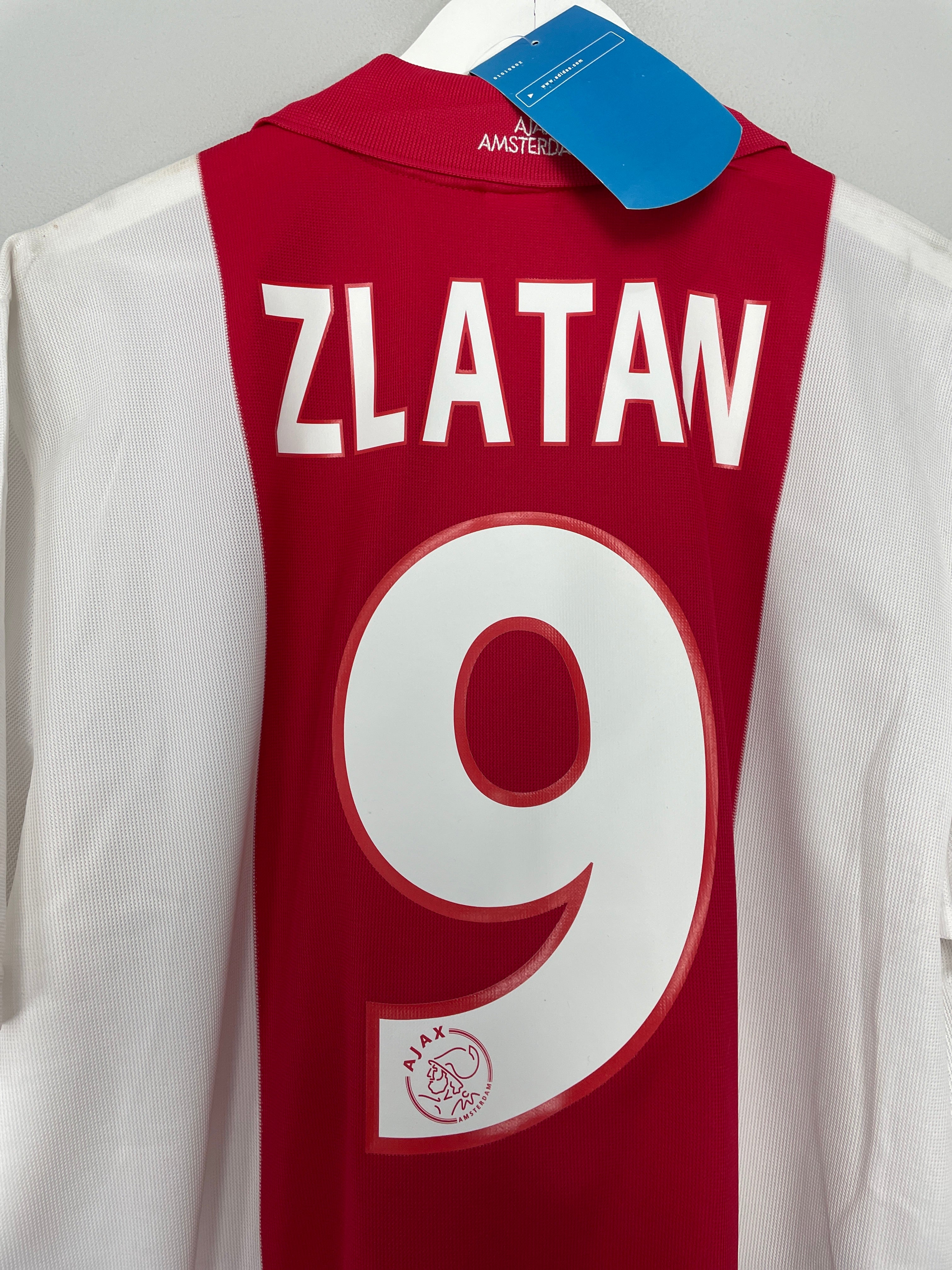 Shop 2001/02 AJAX ZLATAN #9 *BNWT* HOME SHIRT (L) ADIDAS, classic football shirts, vintage football shirts & retro soccer jerseys at Cult Kits