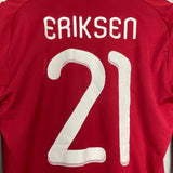 Shop 2010/11 DENMARK ERIKSEN #21 *MATCH ISSUE* HOME SHIRT (L) ADIDAS, classic football shirts, vintage football shirts & retro soccer jerseys at Cult Kits