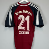 2001/02 BAYERN MUNICH ZICKLER #21 HOME SHIRT (M) ADIDAS