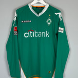 2007/08 WERDER BREMEN NALDO #4 L/S *MATCH ISSUE* HOME SHIRT (XL) KAPPA
