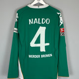 2007/08 WERDER BREMEN NALDO #4 L/S *MATCH ISSUE* HOME SHIRT (XL) KAPPA