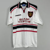 Shop 1997/99 MANCHESTER UNITED BECKHAM #7 AWAY SHIRT (L) UMBRO, classic football shirts, vintage football shirts & retro soccer jerseys at Cult Kits