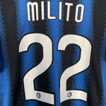 Shop 2010/11 INTER MILAN MILITO #22 HOME SHIRT (L) NIKE, classic football shirts, vintage football shirts & retro soccer jerseys at Cult Kits