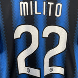 Shop 2010/11 INTER MILAN MILITO #22 HOME SHIRT (L) NIKE, classic football shirts, vintage football shirts & retro soccer jerseys at Cult Kits