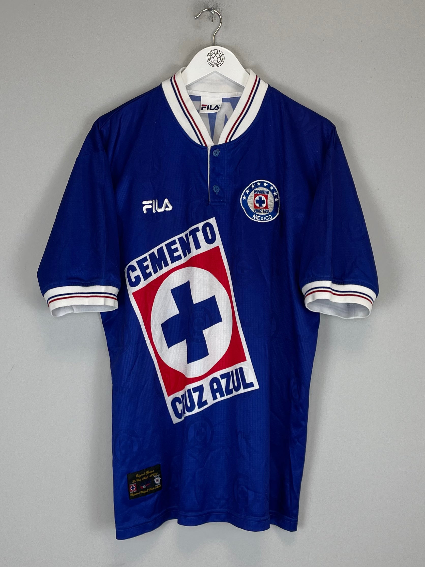 Shop 1998/99 CRUZ AZUL HOME SHIRT (XL) FILA, classic football shirts, vintage football shirts & retro soccer jerseys at Cult Kits