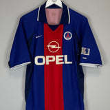 Shop 2000/01 PSG HOME SHIRT (M) NIKE, classic football shirts, vintage football shirts & retro soccer jerseys at Cult Kits